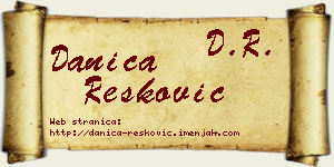 Danica Resković vizit kartica